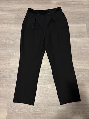 WHBM Straight Lear Pants Womens Sz 2 Black Workwear Office Professional Classic